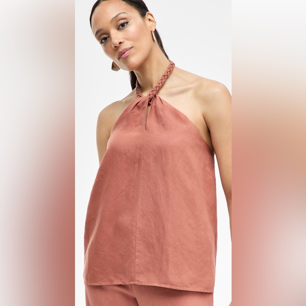 INC INTERNATIONAL CONCEPTS / BRAIDED RUST HALTER TOP / SIZE M
NWT